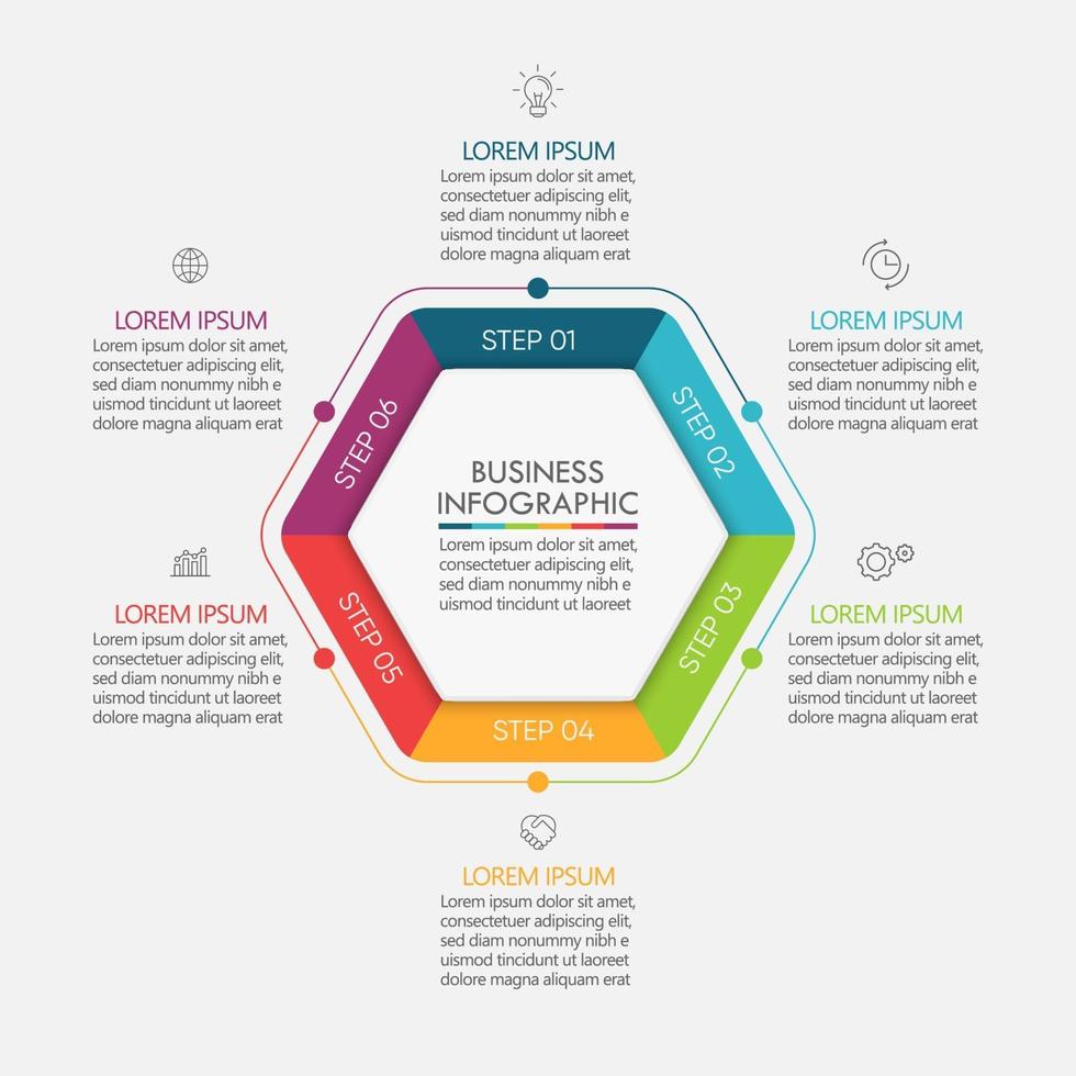 Infografik-Hintergrundvorlage für die Visualisierung von Geschäftsdaten vektor
