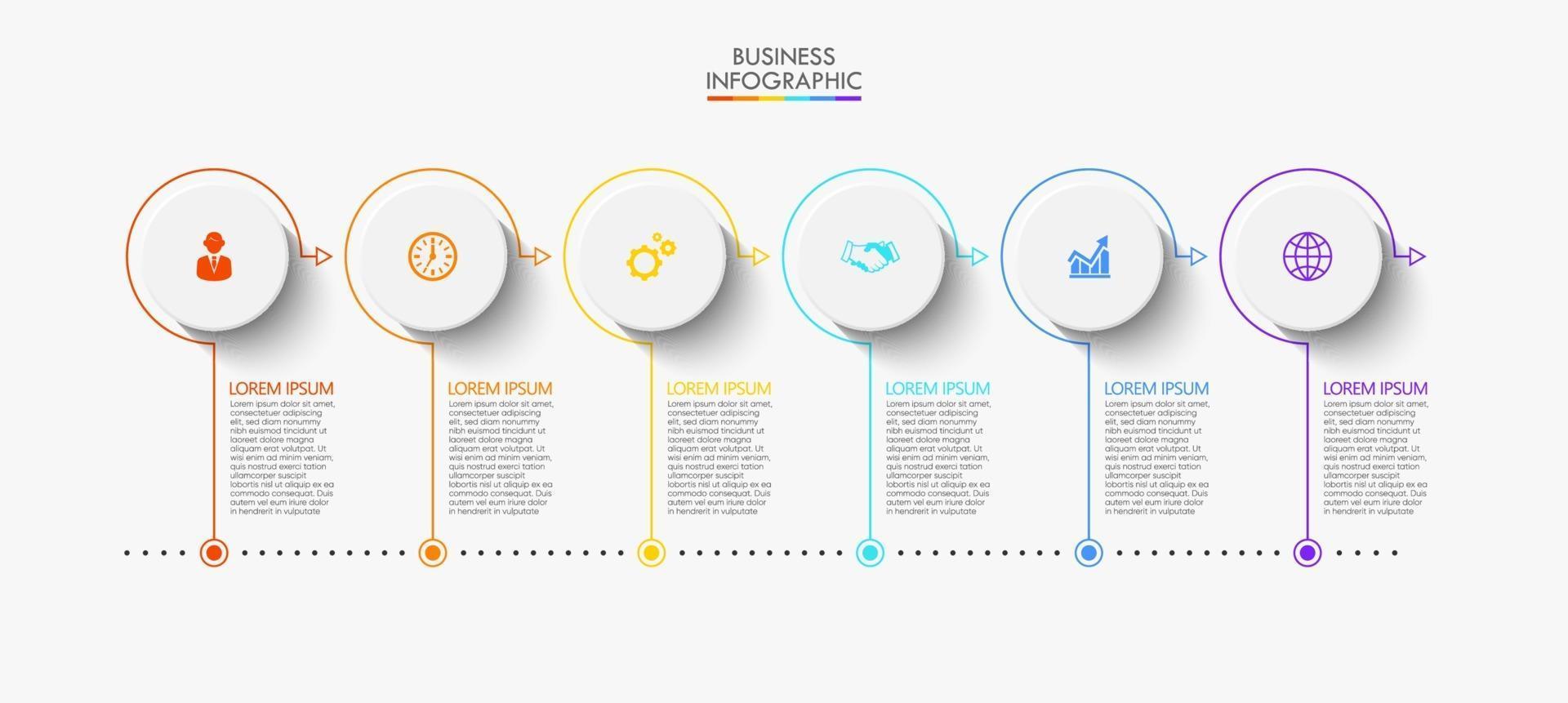 Infografik-Hintergrundvorlage für die Visualisierung von Geschäftsdaten vektor