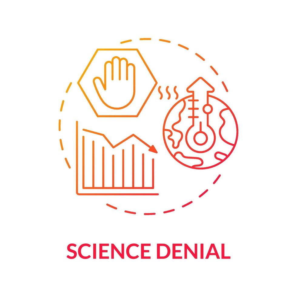 Symbol für das Konzept der Wissenschaftsverweigerung vektor