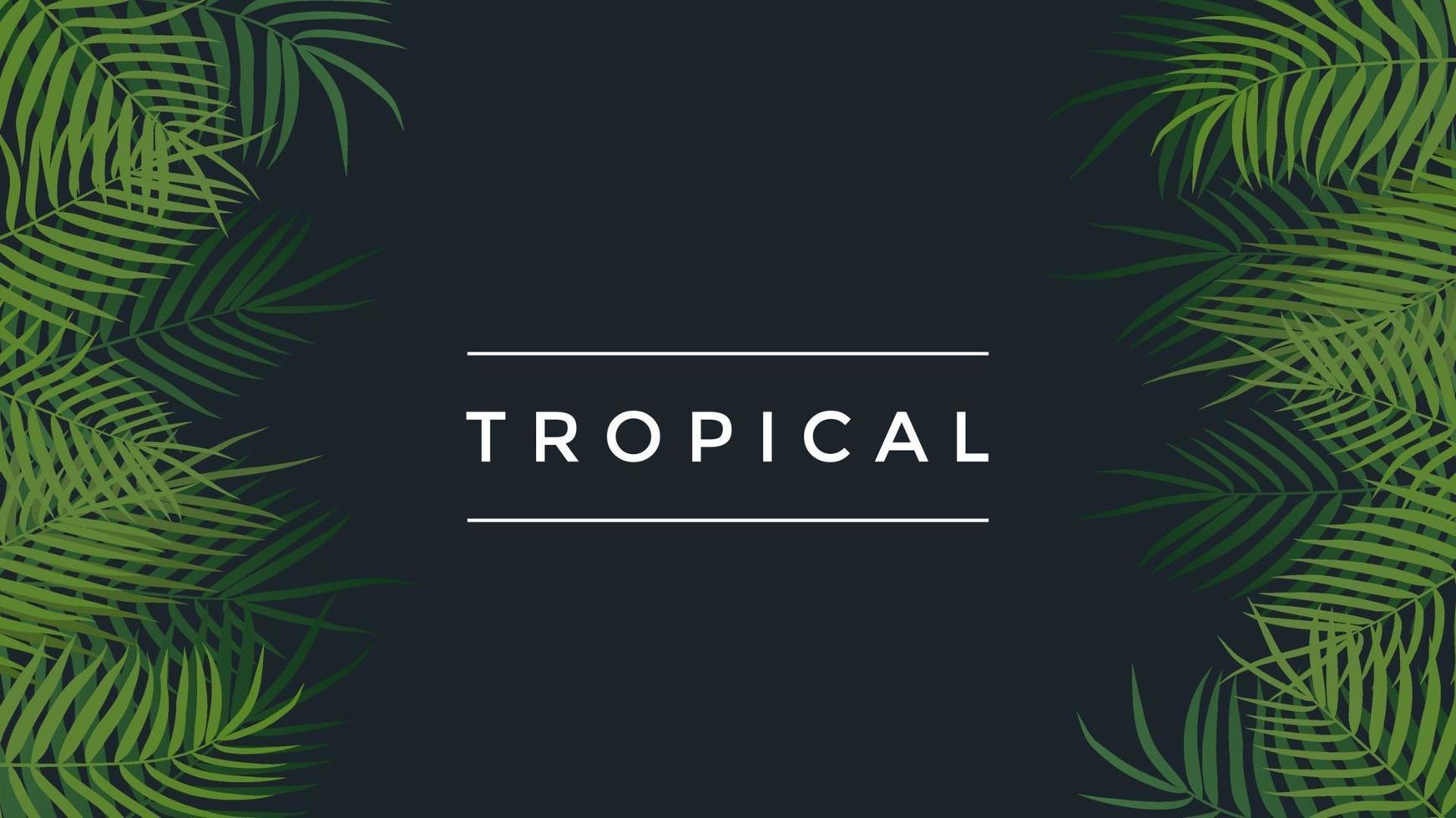 tropischer Hintergrund mit Palmblättern vektor