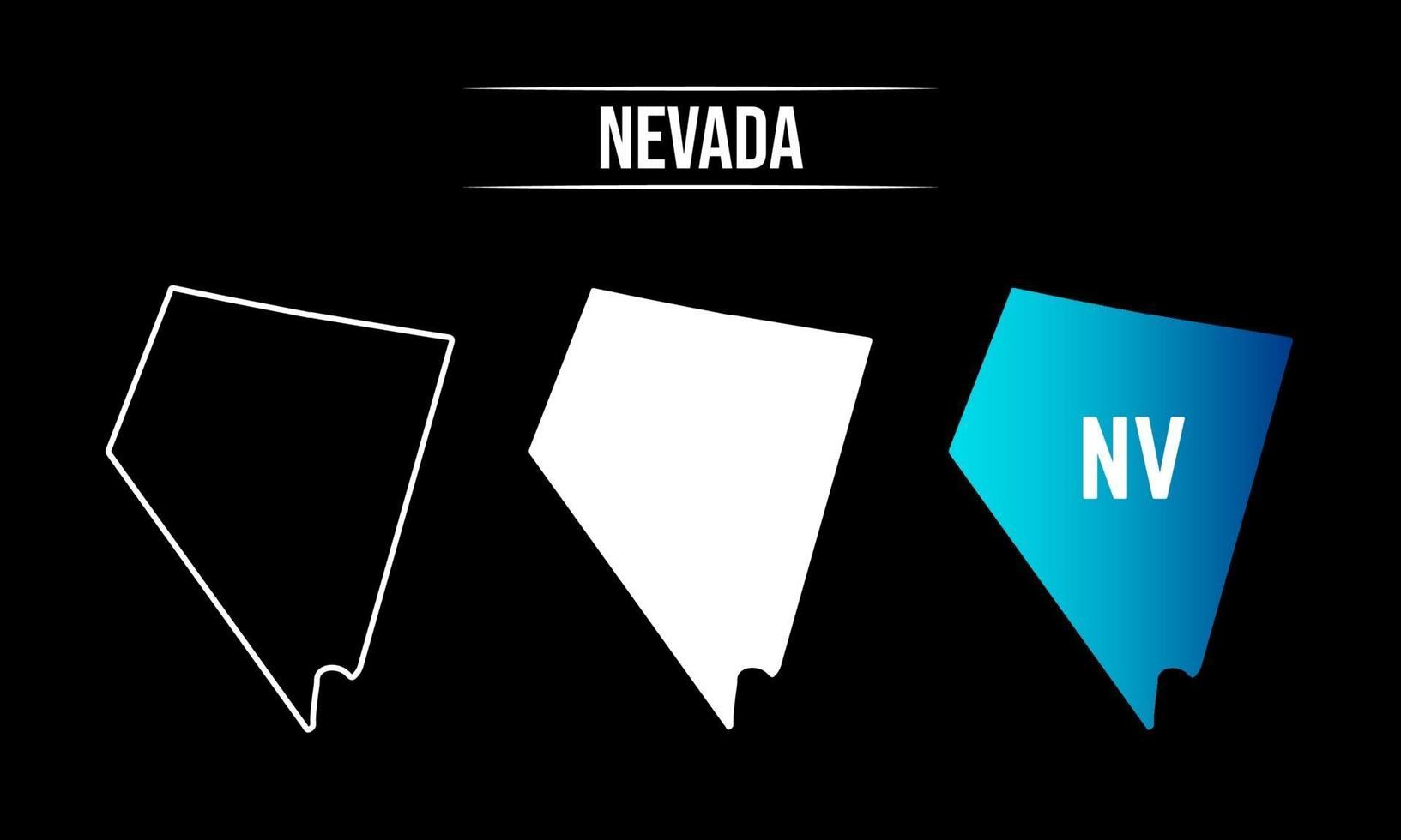 abstraktes Kartendesign für den Staat Nevada vektor