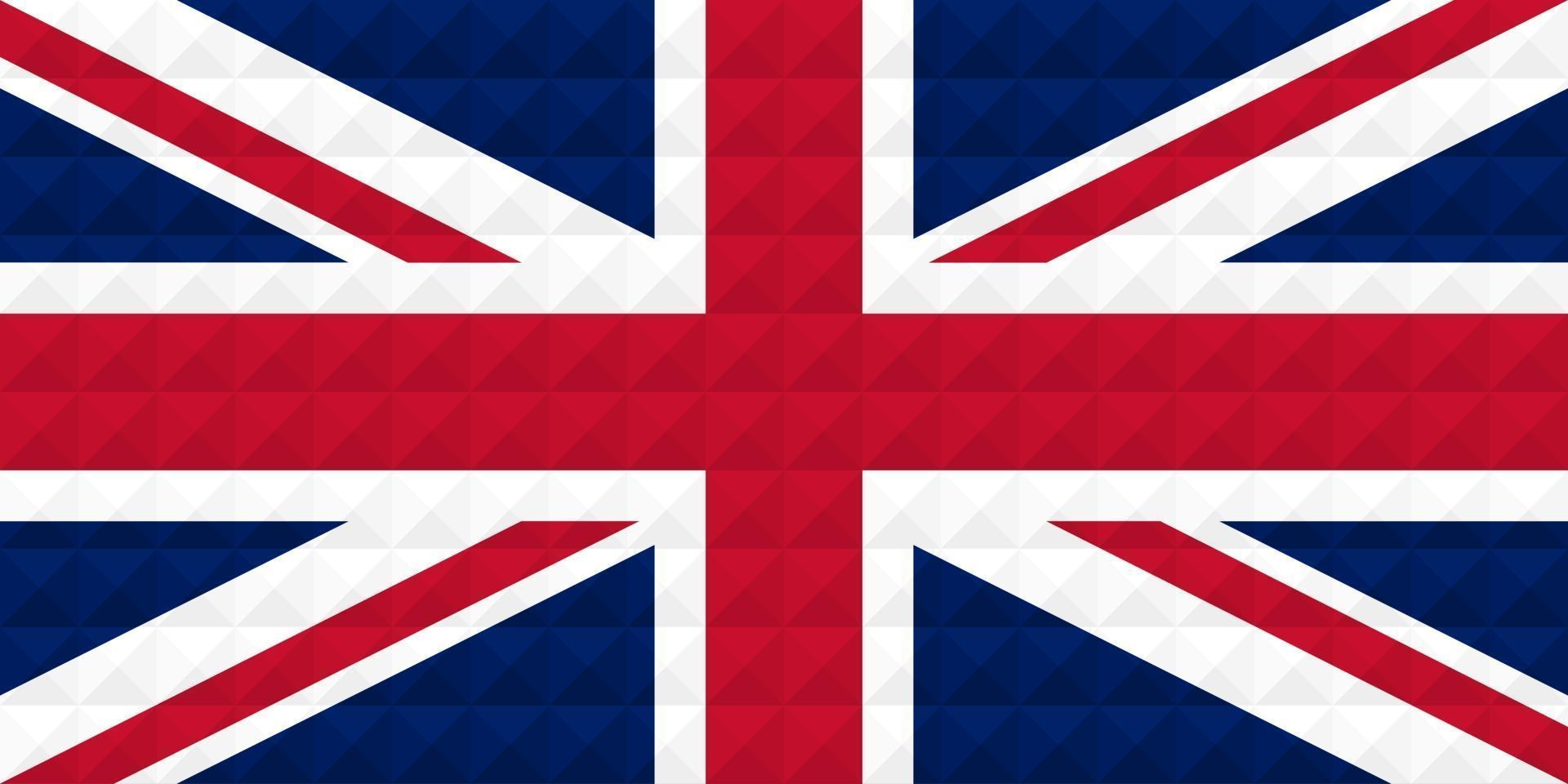 künstlerische flagge von england mit geometrischem wellenkonzeptkunstdesign vektor