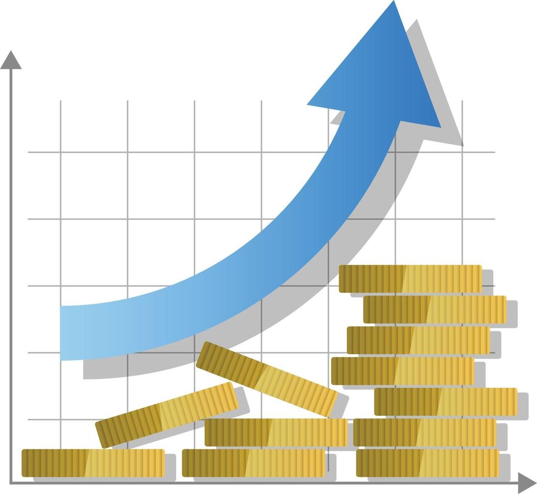 pengar tillväxt koncept ikon vektor