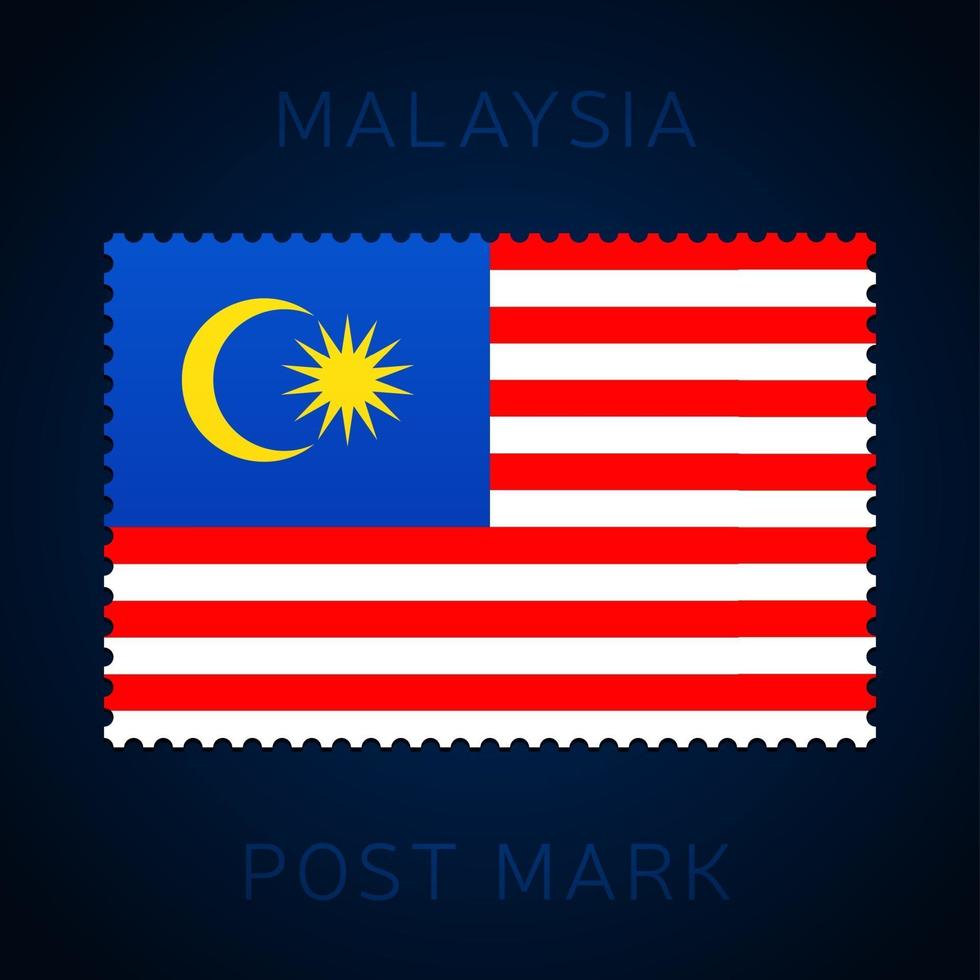 malaysia briefmarke. vektor