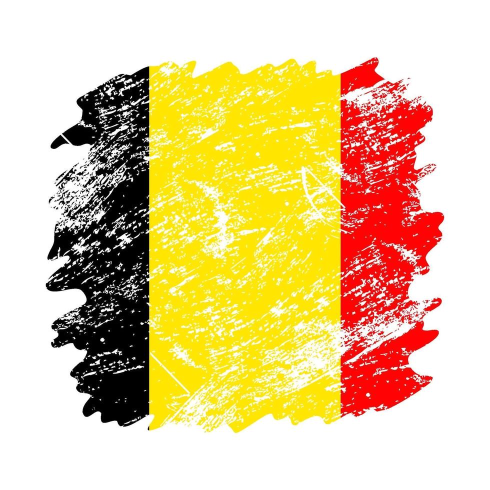 Belgien-Flagge-Grunge-Pinsel-Hintergrund vektor