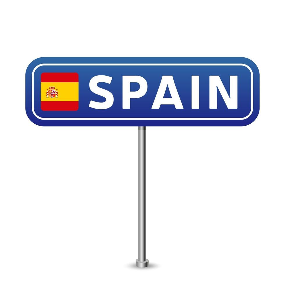 Spanien Straßenschild. vektor