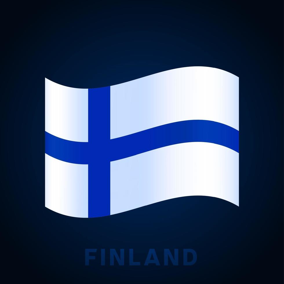 finland våg vektor flagga.