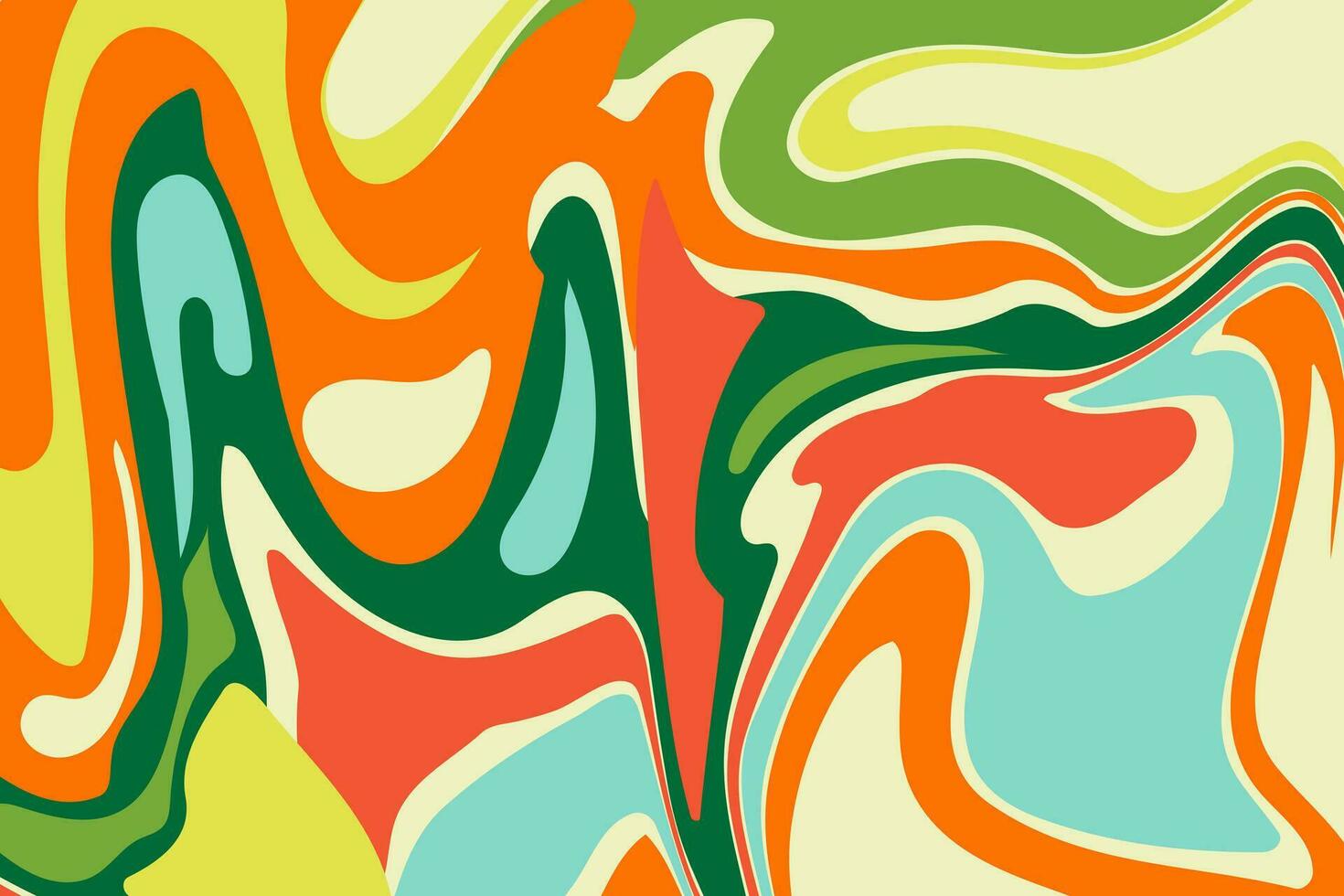 psychedelisch Strudel Acid Welle Regenbogen Linie Hintergründe im 1970er Jahre 1960er Jahre Hippie Stil. y2k Hintergrund Muster retro Jahrgang 70er Jahre 60er Jahre Rille. psychedelisch Poster Hintergrund vektor