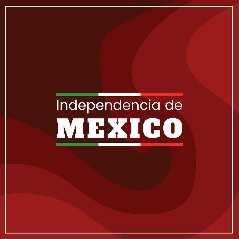 vektor platt design mexico oberoende dag begrepp mall