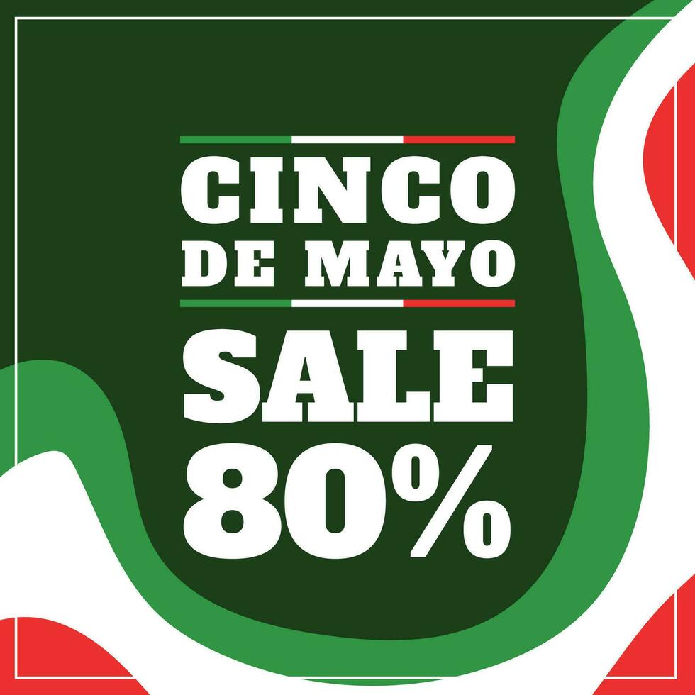 vektor platt design mexico cinco de mayo försäljning begrepp mall bakgrund