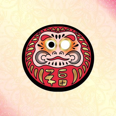 Daruma japansk traditionell docka vektor