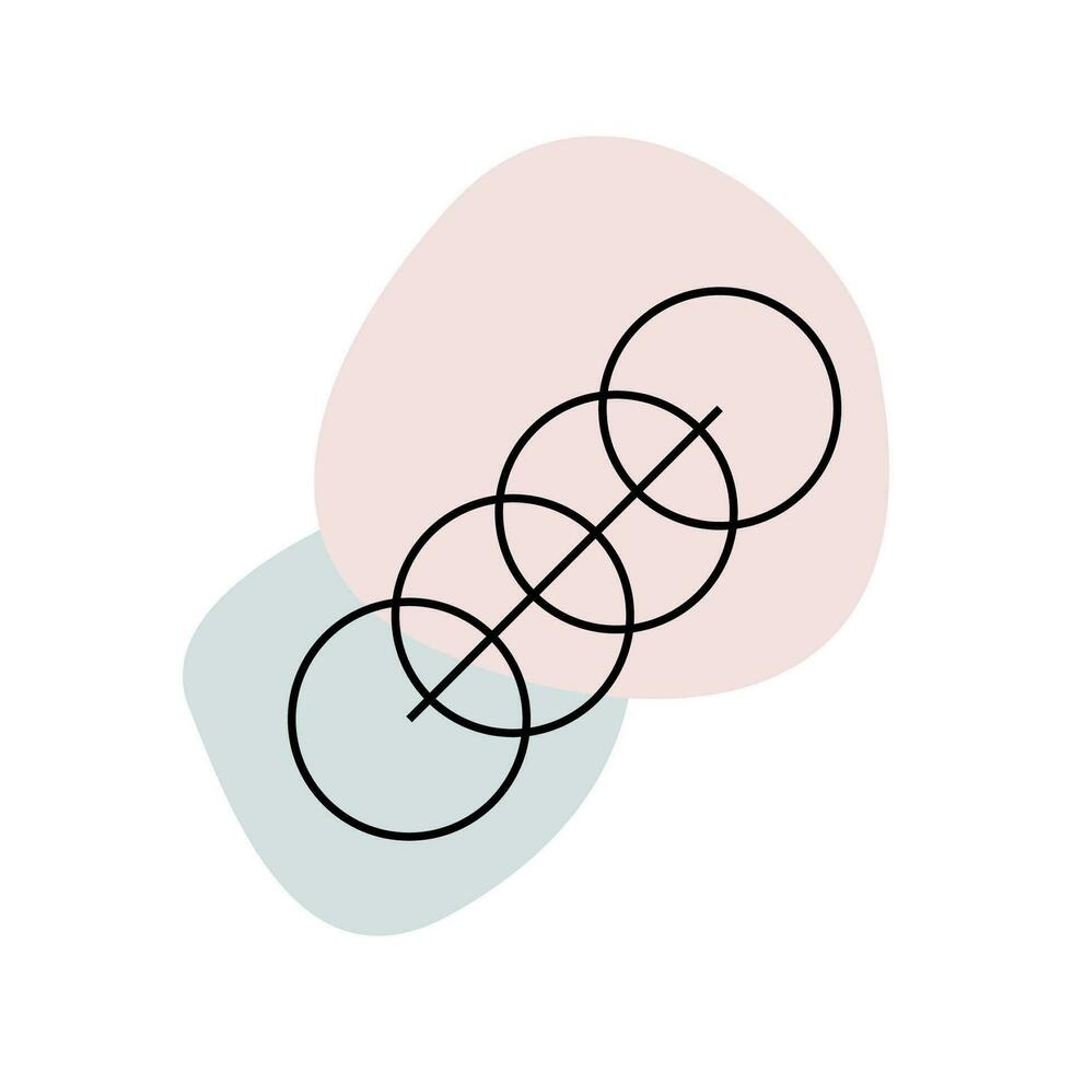 etnisk grafisk form symbol silhuett talisman form klotter abstrakt ikon vektor