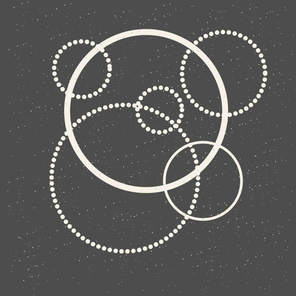 runda cirkel form ikon minimalistisk grafisk svartvit affisch mall vektor