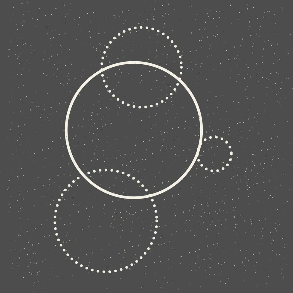 runden Kreis gestalten Symbol minimalistisch Grafik einfarbig Poster Vorlage vektor