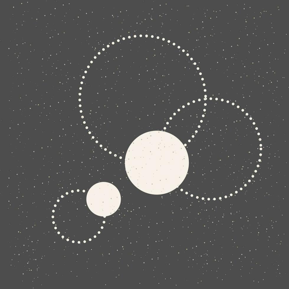 runda cirkel form ikon minimalistisk grafisk svartvit affisch mall vektor