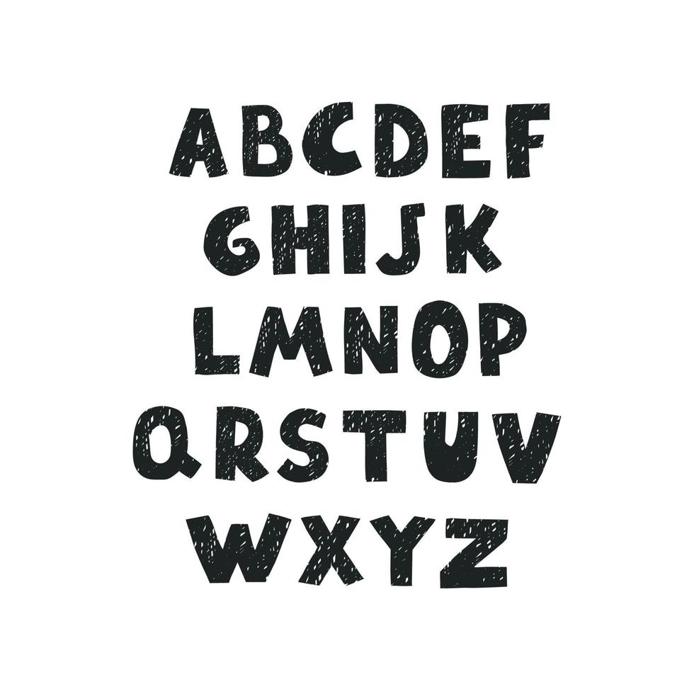 sött alfabet för barn. kan användas som elemeter för din design vektor