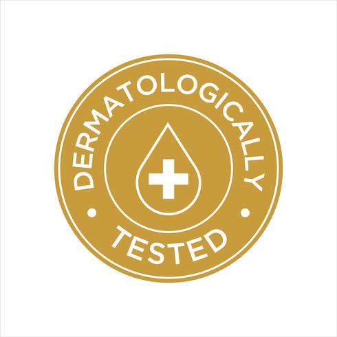 Dermatologisch getestetes Symbol vektor