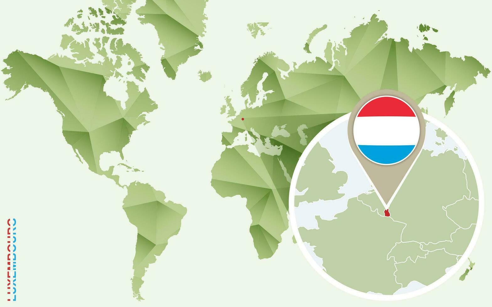 infographic för luxemburg detaljerad Karta av luxemburg med flagga. vektor