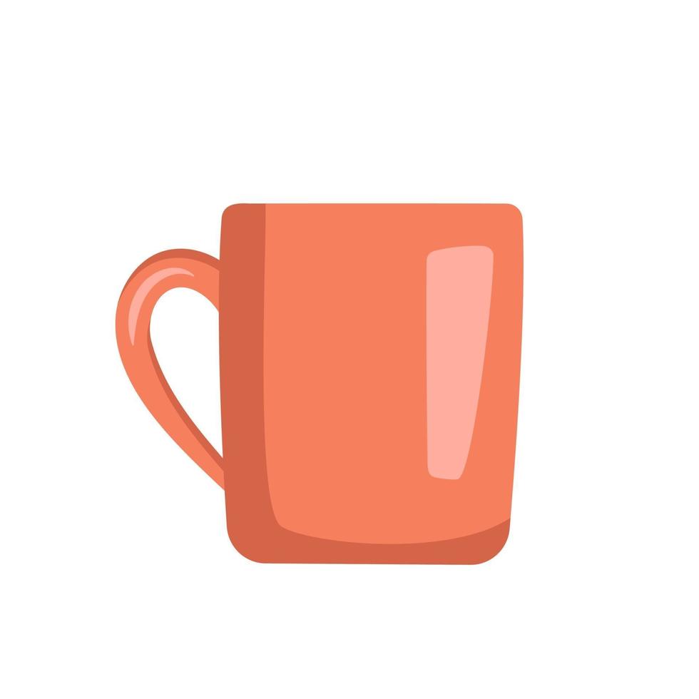 kopp ikon. köksredskap, te- eller kaffeprylar. blå mugg. vektor