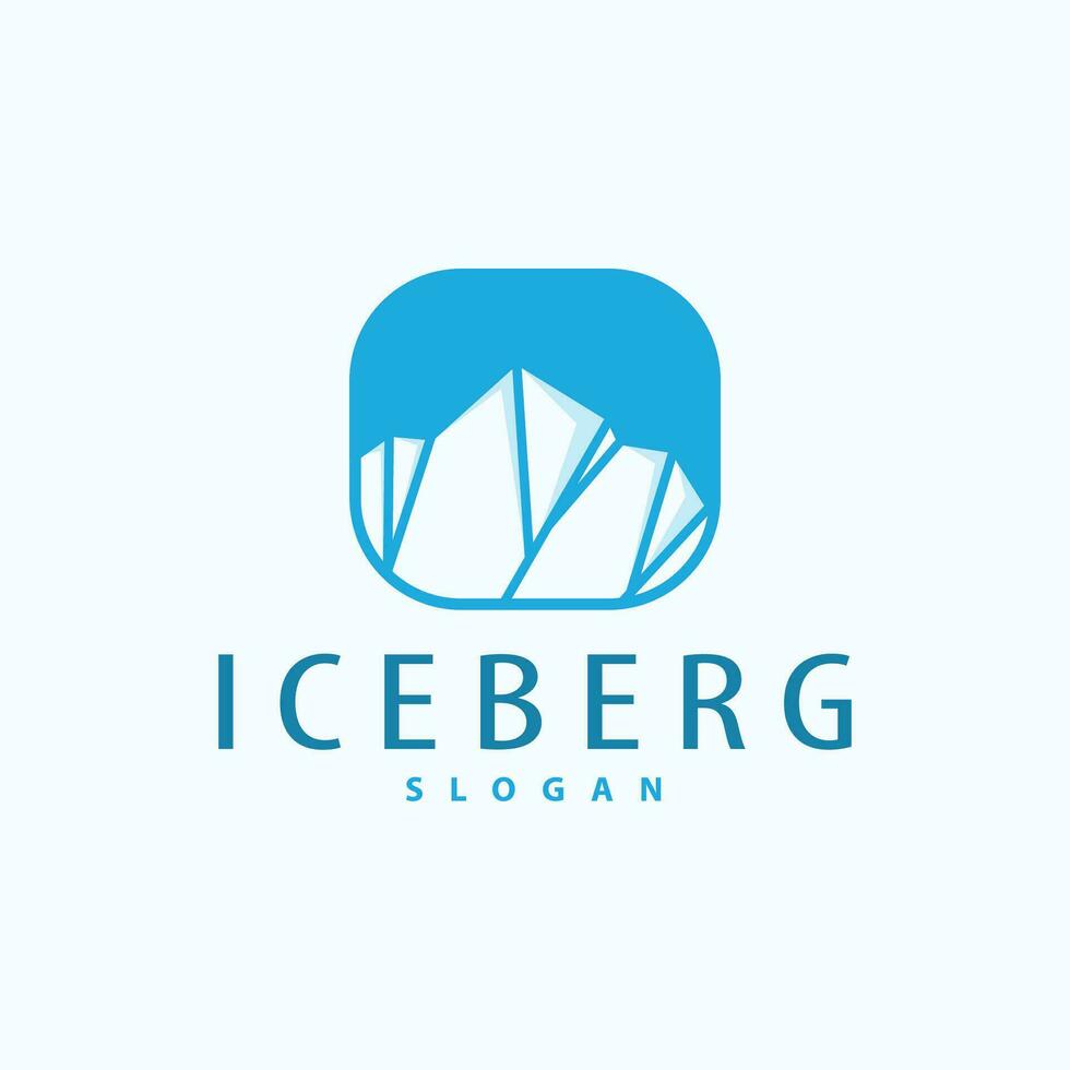 Antarktis kalt Berg Eisberg Logo Design, einfach Vektor Vorlage Symbol Illustration