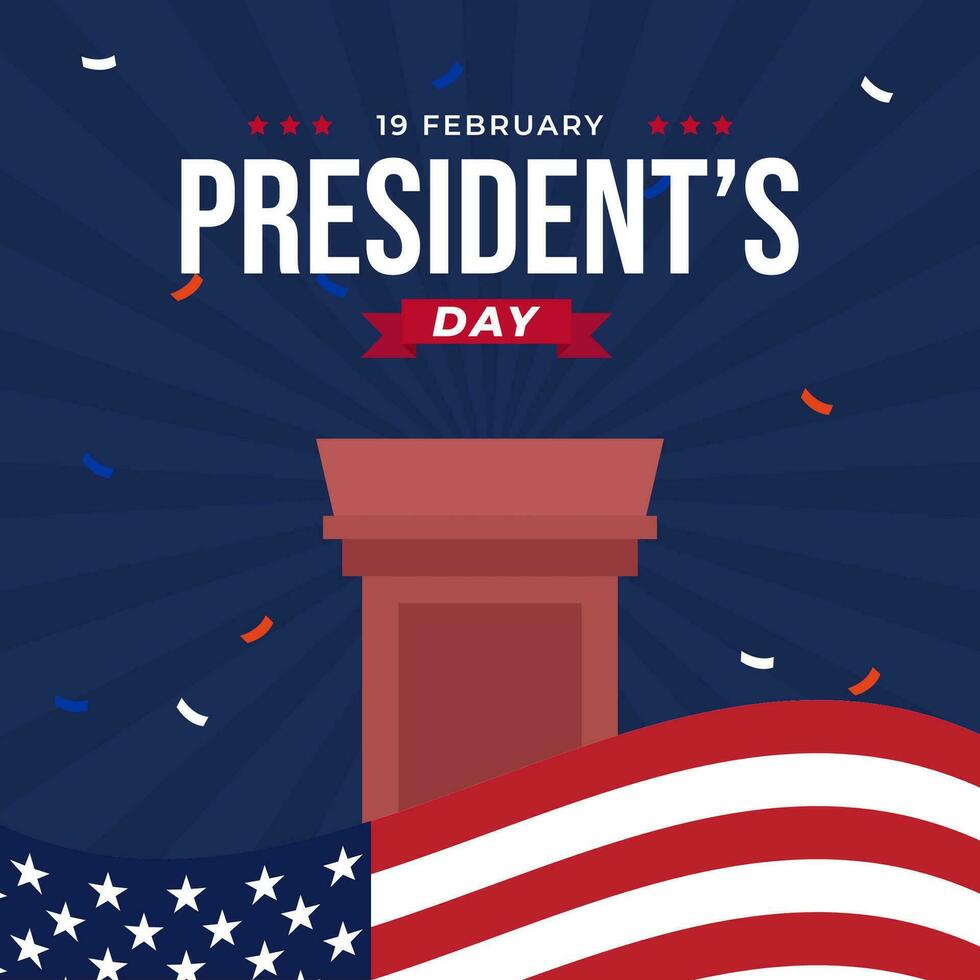 glücklich Präsidenten Tag USA. das Tag von USA des Präsidenten Tag Illustration Vektor Hintergrund. Vektor eps 10