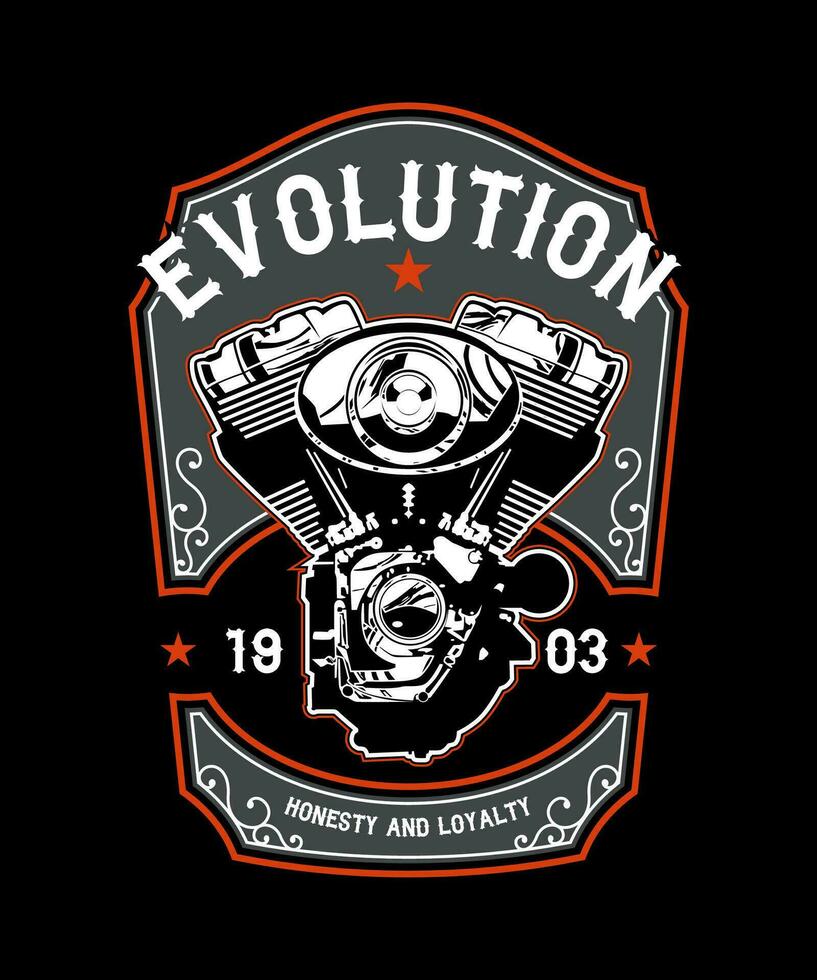Evolution ehrlich und Loyalität Jahrgang Vektor T-Shirt Design