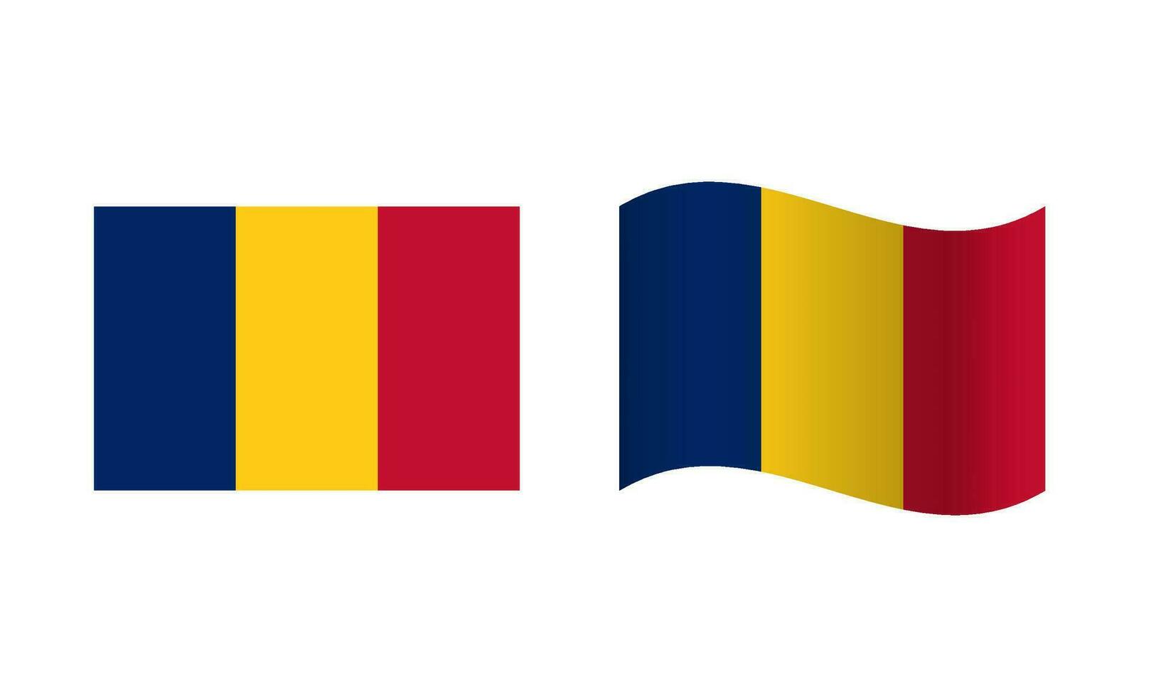 Rechteck und Welle Tschad Flagge Illustration vektor