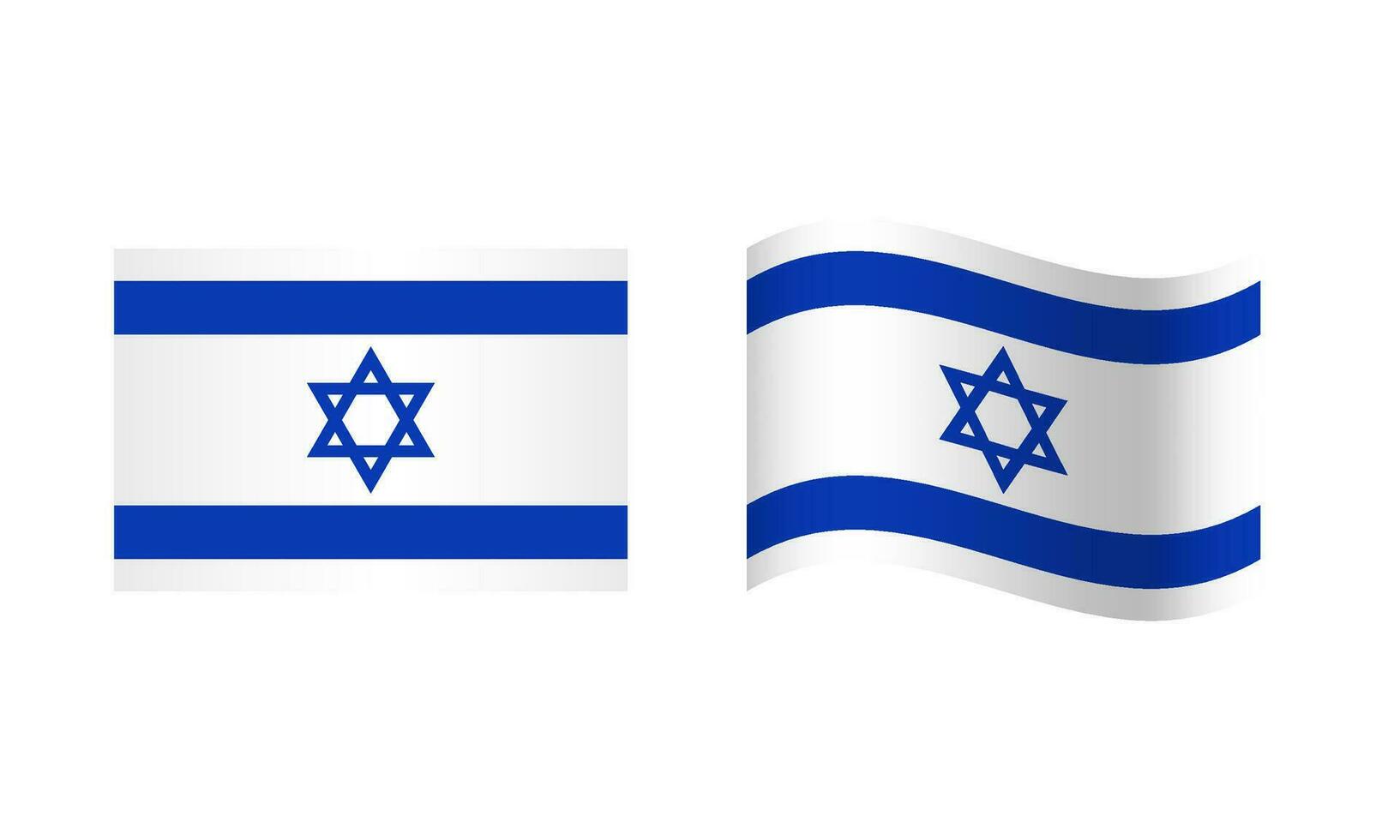 rektangel och Vinka Israel flagga illustration vektor