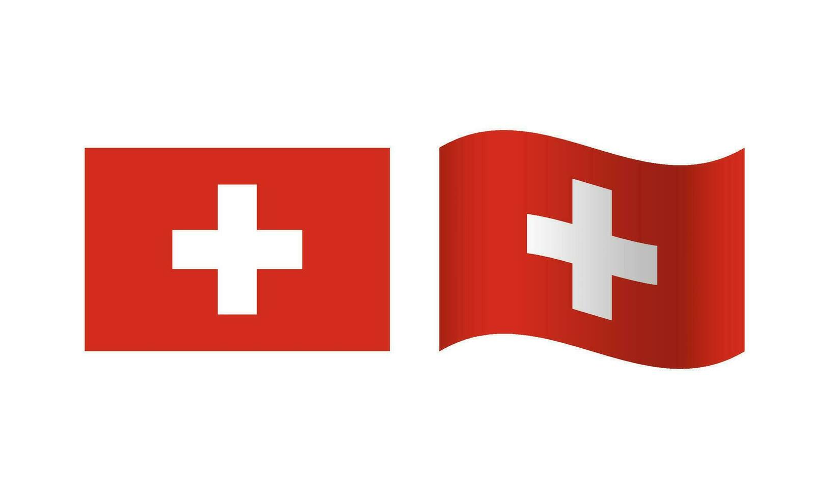 Rechteck und Welle Schweiz Flagge Illustration vektor