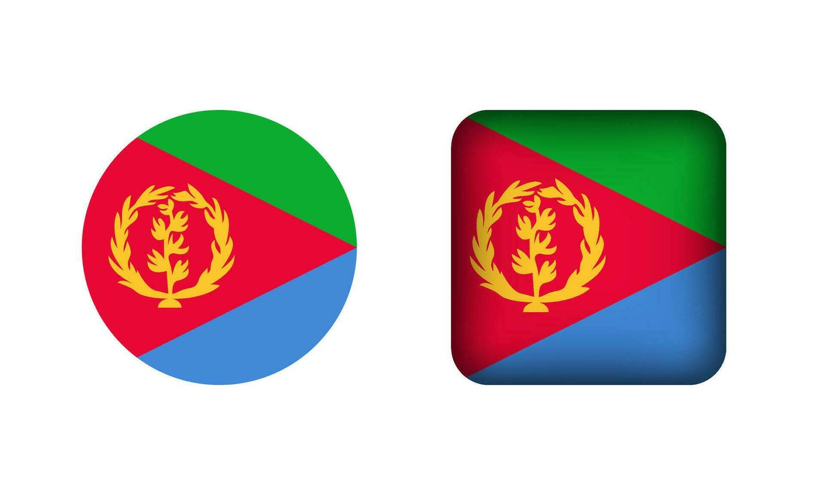eben Platz und Kreis eritrea National Flagge Symbole vektor