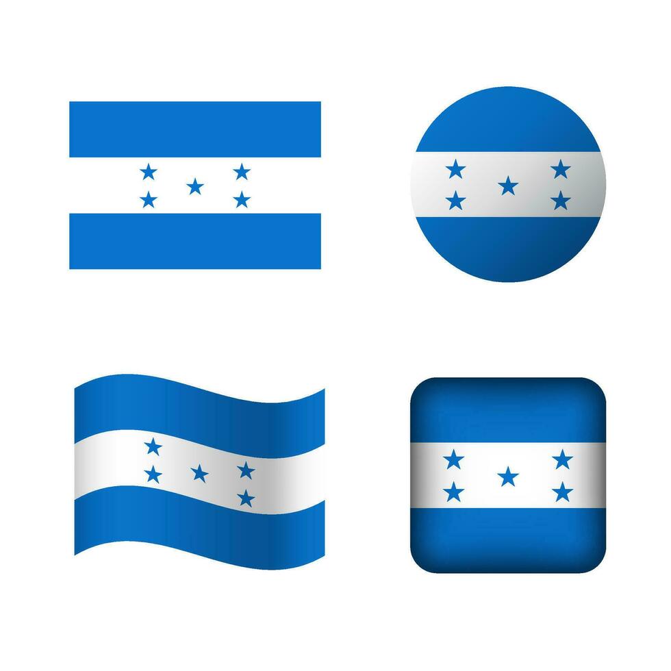 Vektor Honduras National Flagge Symbole einstellen