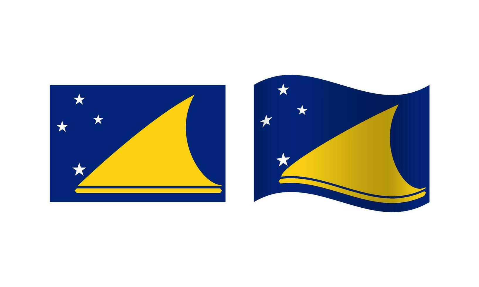 Rechteck und Welle tokelau Flagge Illustration vektor