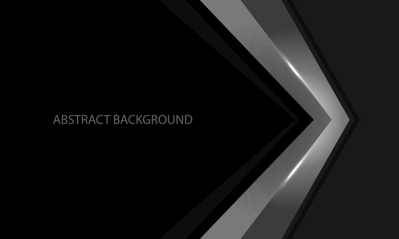 abstrakt silver- pil riktning geometrisk på svart med tom Plats design modern lyx trogen bakgrund vektor
