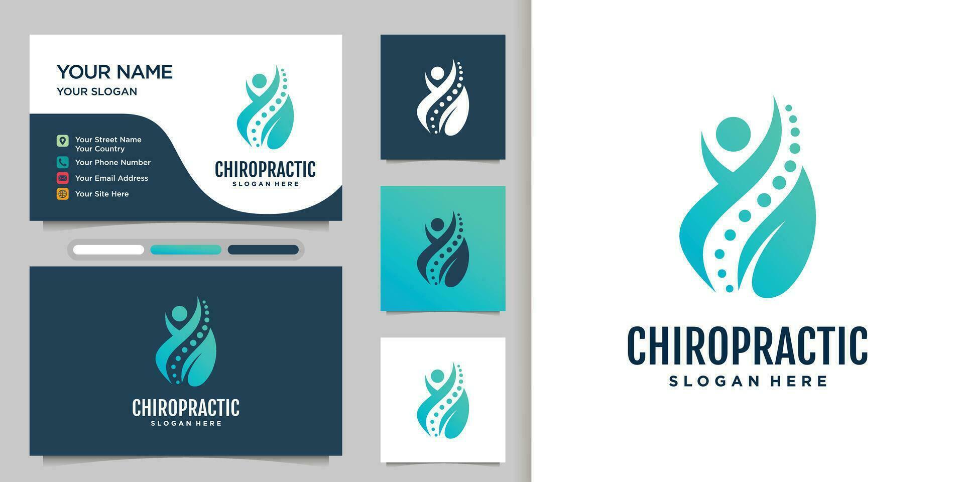 Physiotherapie Logo Design Vorlagen kreativ Konzept Prämie Vektor