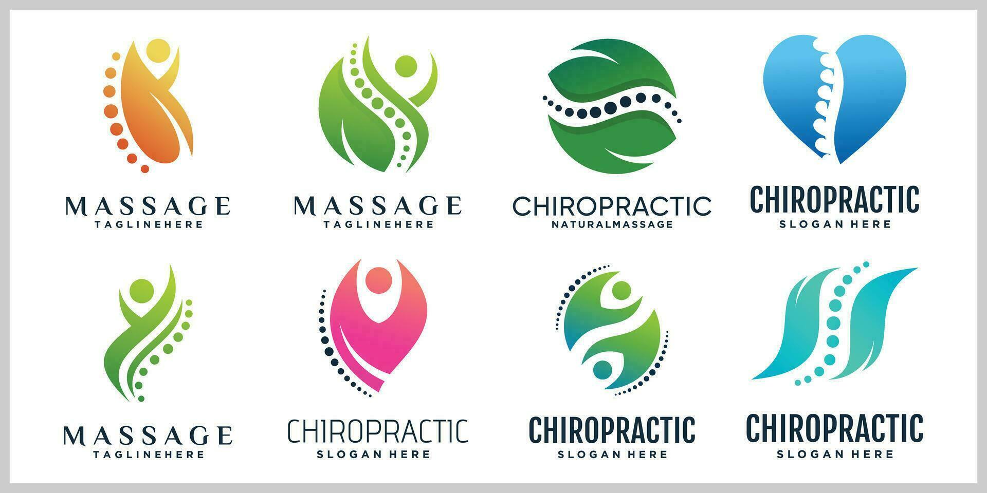Physiotherapie Logo Design Vorlagen kreativ Konzept Prämie Vektor