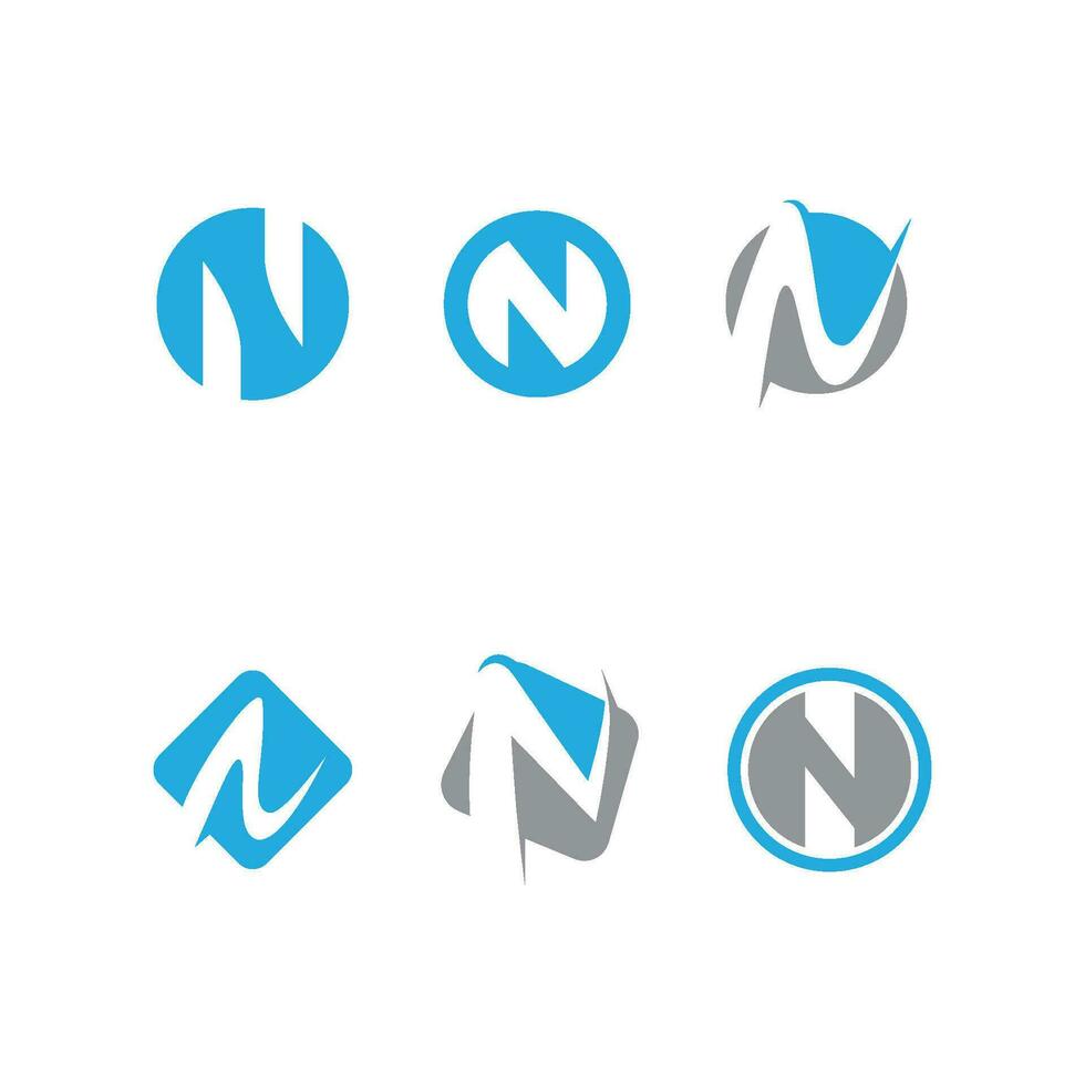 n brev logotyp mall vektor