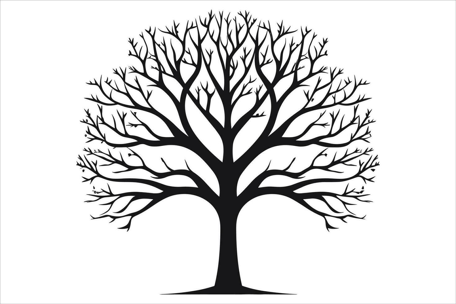 schwarz Baum Clip Art Silhouette Vektor Schneiden und Silhouette Vektor