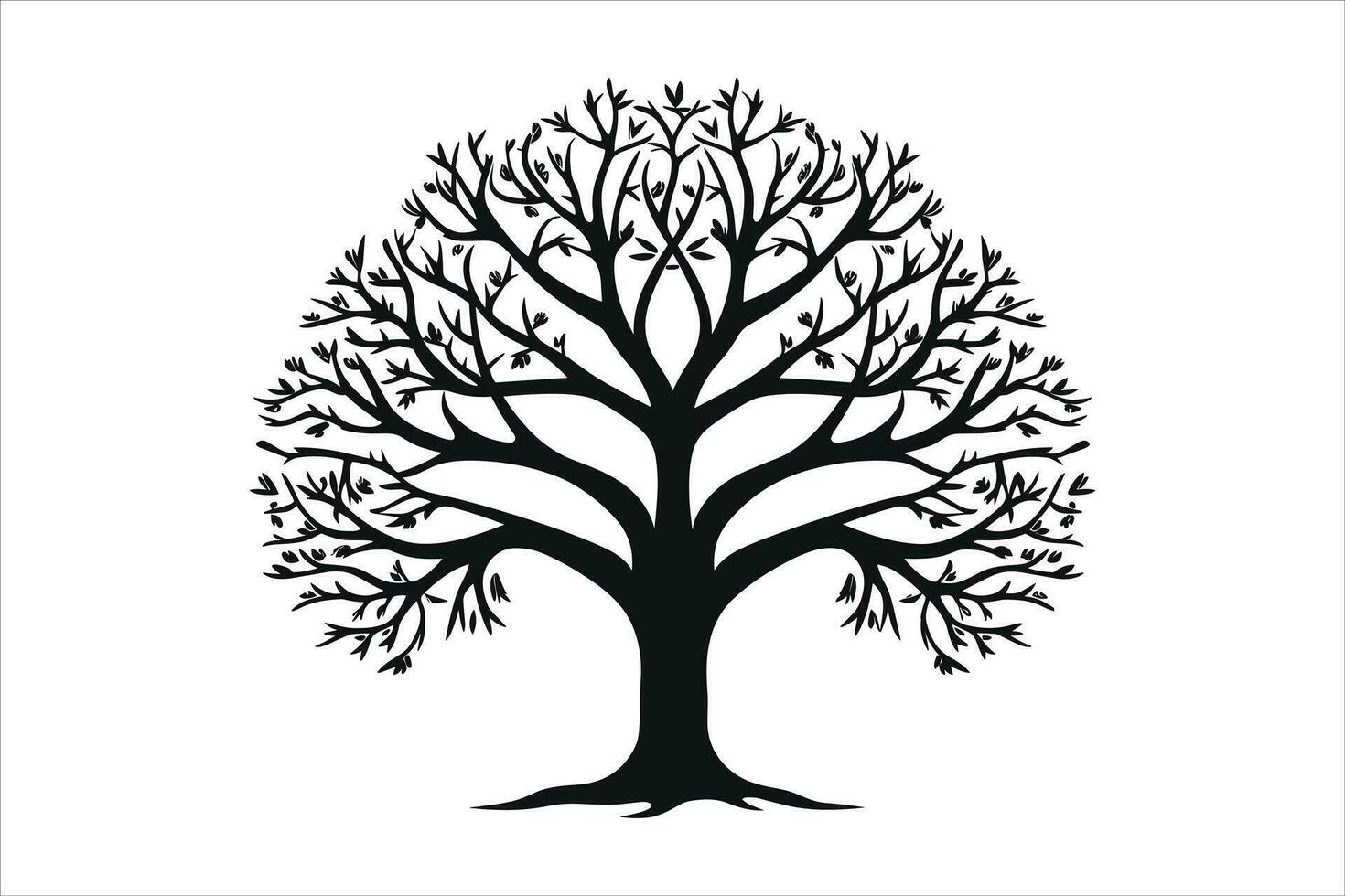 schwarz Baum Clip Art Silhouette Vektor Schneiden und Silhouette Vektor