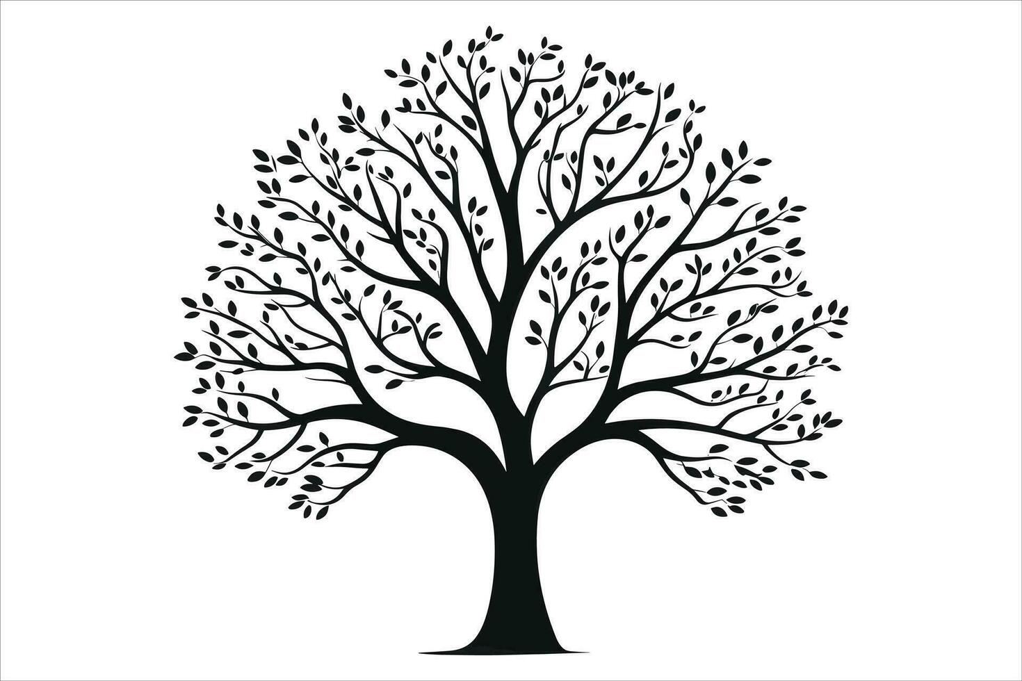 schwarz Baum Clip Art Silhouette Vektor Schneiden und Silhouette Vektor