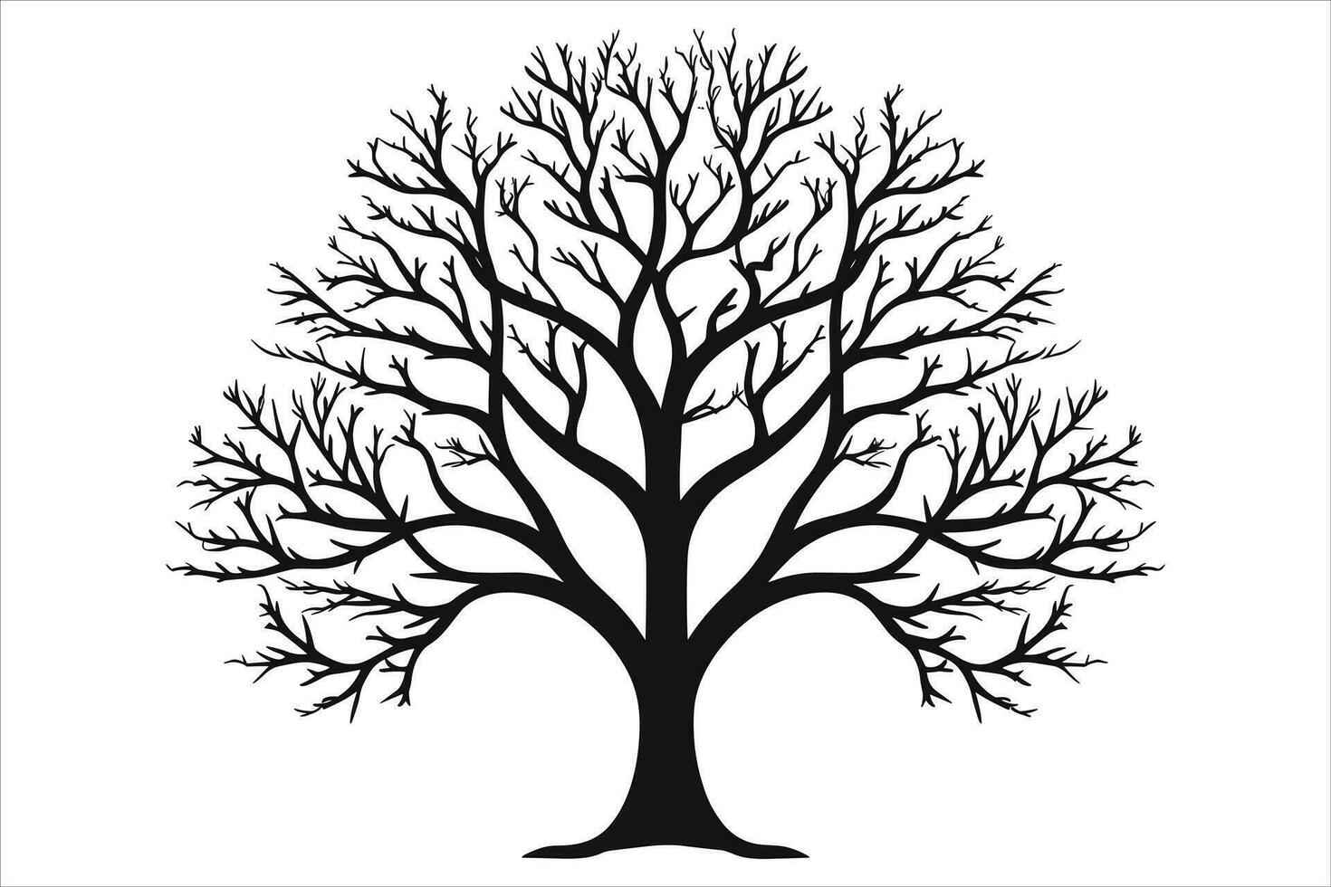 schwarz Baum Clip Art Silhouette Vektor Schneiden und Silhouette Vektor