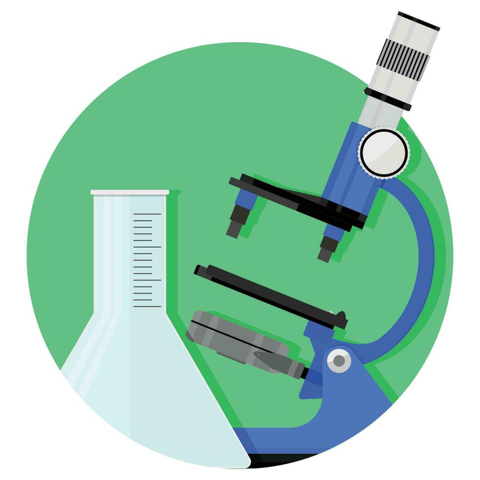 vetenskaplig forskning ikon. vektor kemi och biologi, forskning experimentera illustration