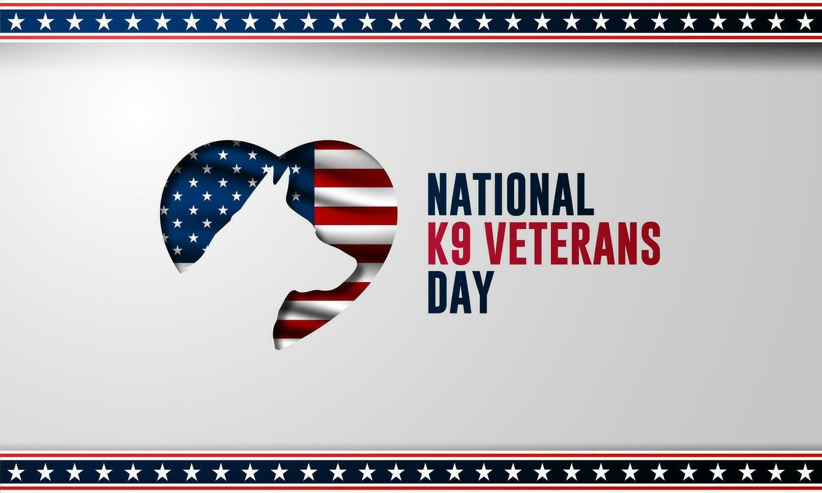 National k9 Veteranen Tag Hintergrund Vektor Illustration