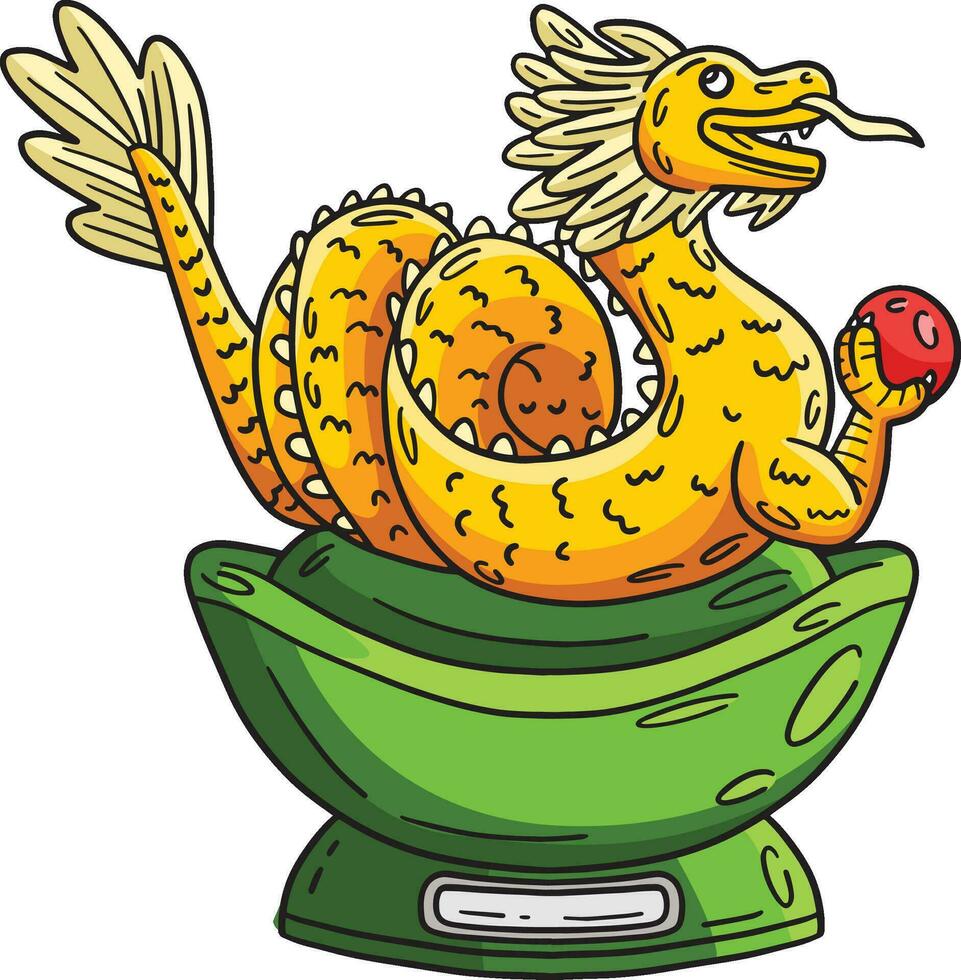 år av de drake feng shui drake ClipArt vektor