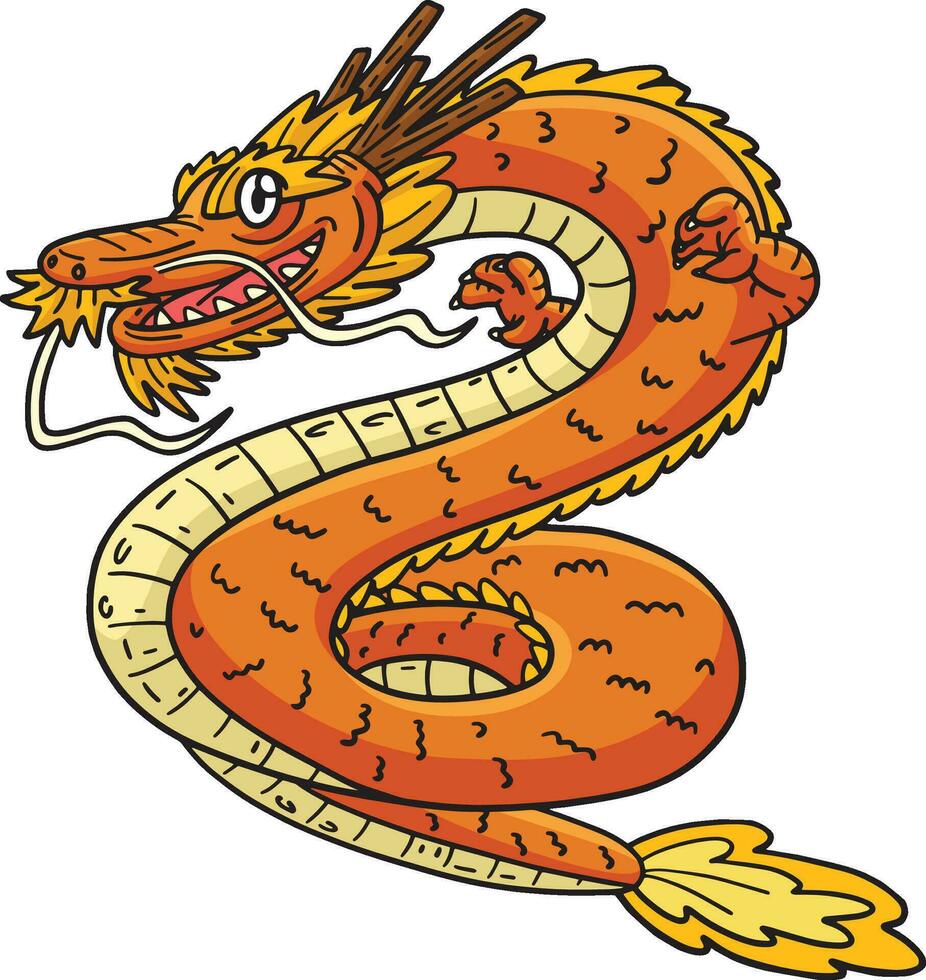 Jahr von das Drachen orientalisch Drachen Karikatur Clip Art vektor