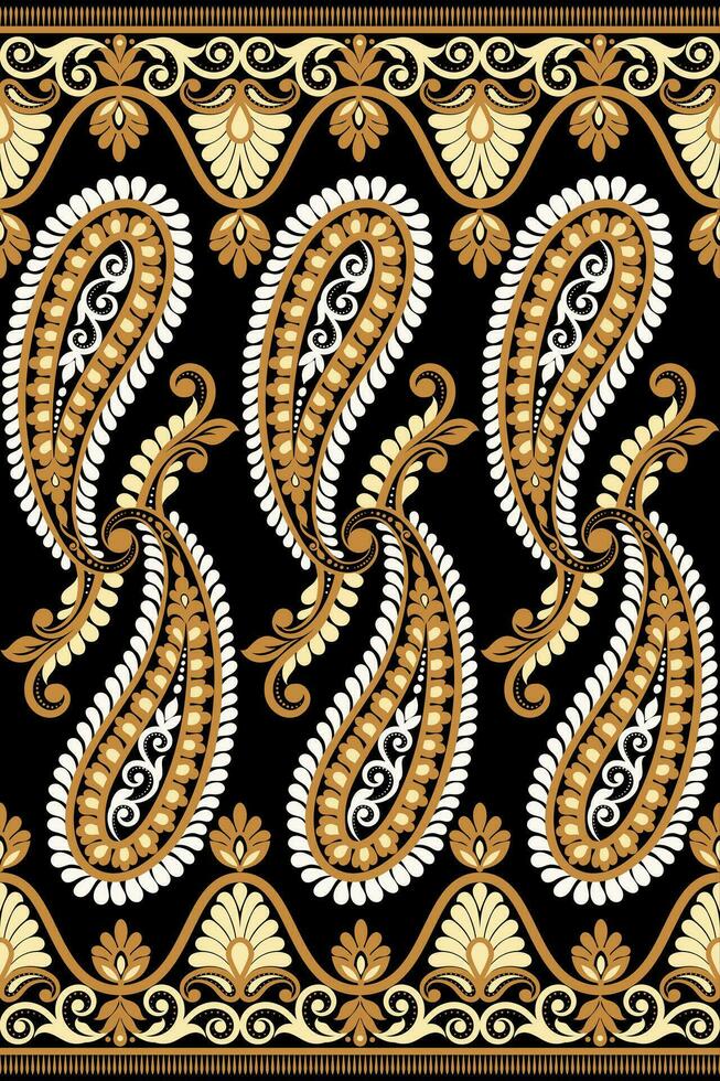 blommig sömlös bakgrund geometrisk etnisk orientalisk ikat sömlös mönster traditionell design för bakgrund, matta, tapeter, kläder, inslagning, batik, tyg, vektor illustration broderi stil.