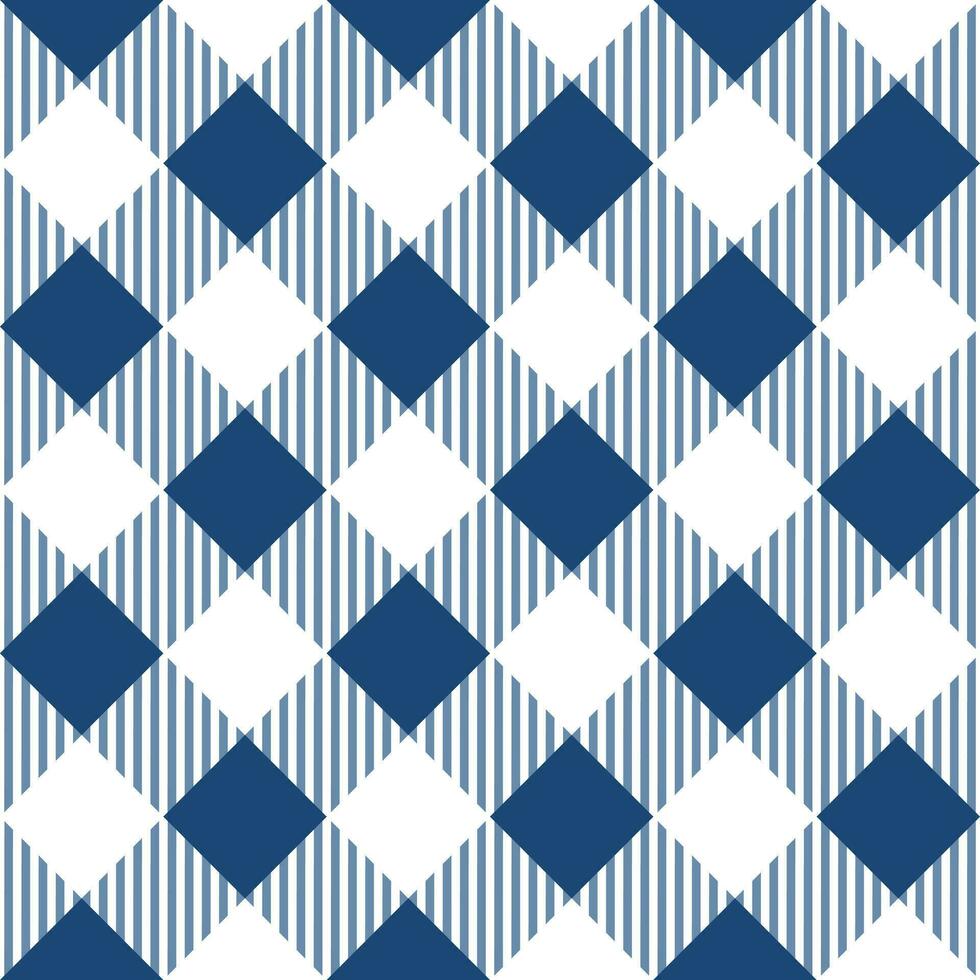 Marine Blau Schatten Plaid Muster mit schräg Linie Innerhalb Hintergrund. Plaid Muster Hintergrund. Plaid Hintergrund. nahtlos Muster. zum Hintergrund, Dekoration, Geschenk Verpackung, Gingham Tischdecke. vektor