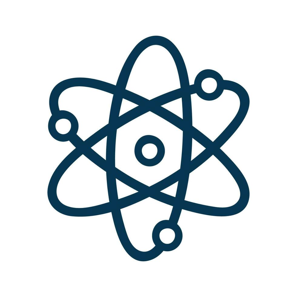 Vektor Symbol mit Symbol Atom runden gestalten Vektor Illustration