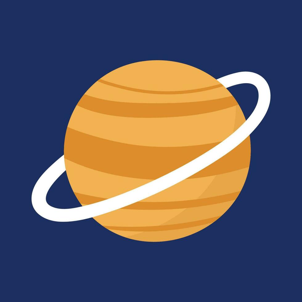 vektor stiliserade planet saturn isolerat tecknad serie vektor bild astronomisk logotyp bild media glyf ikon