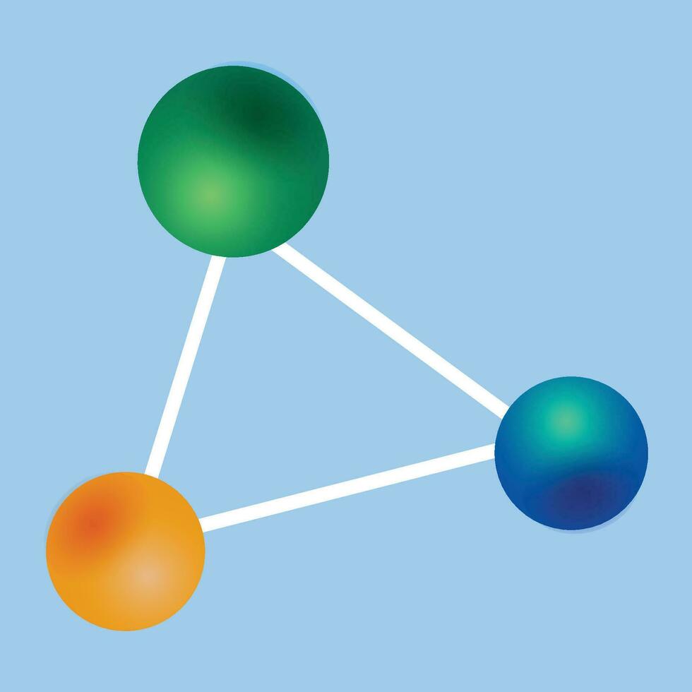 Vektor Molekül isoliert auf Weiß Hintergrund