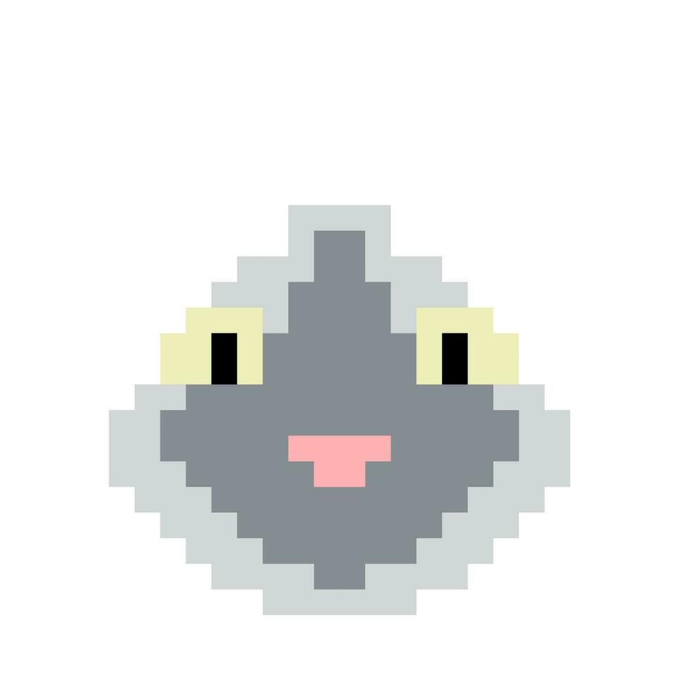 katt tecknad serie ikon i pixel stil vektor